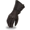 thumbnail image 1 of First Mfg Co - Enduro - Men's Motorcycle Biker Riding Black Leather Gloves - Extra Small - Carbon Fiber Knuckles Finger Squeegee Gel Padding Waterproof Windproof, 1 of 2