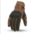 thumbnail image 1 of First Manufacturing FI202-2X-BLKW Hutch Motorcycle Leather Gloves for Men, Whiskey Denim - 2X, 1 of 2