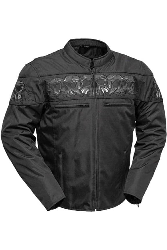 - Immortal - Men's Motorcycle Biker Riding Black Cordura Jacket - Medium - Gussets Grommets Thermal Liner Vented Water Repellant