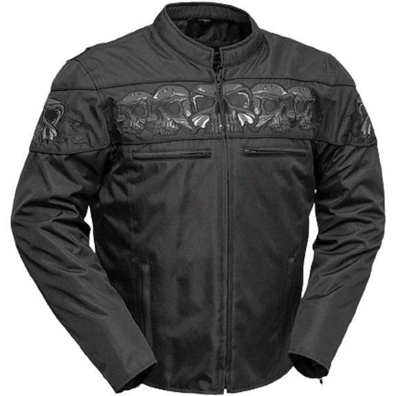 First Mfg Co - Immortal - Men's Motorcycle Biker Riding Black Cordura Jacket - Small - Gussets Grommets Thermal Liner Vented Water Repellant