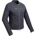 thumbnail image 1 of First Mfg Co - Jada - Women's Motorcycle Biker Riding Blue Denim Jacket - 3X Large, 1 of 5