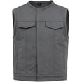thumbnail image 1 of First Mfg Co - Lowside - Mens Motorcycle Biker Riding Canvas Vest - 5X Large, 1 of 5
