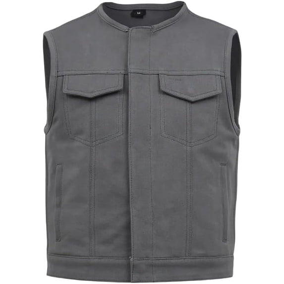 First Mfg Co - Lowside - Mens Motorcycle Biker Riding Canvas Vest - 5X Large