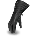 thumbnail image 1 of First Mfg Co - Madame - Women's Motorcycle Biker Riding Black Leather Gloves - 3X Large - Gel Padding, 1 of 2