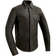thumbnail image 1 of First Mfg Co - Maduro - Men's Motorcycle Shirt - Leather - Black Cognac - Medium, 1 of 5