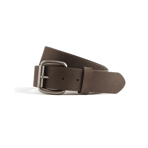 First Mfg Co - Leather Belt for Men, Work Belt for Men Heavy Duty, Daily Wear for Jeans Pants, Top Notch Material Perfect Fit (Brown B16000-54)