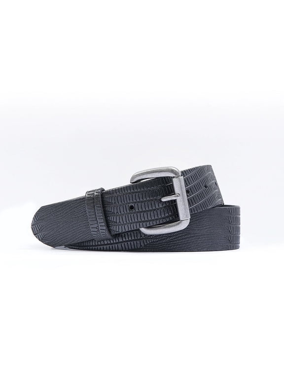 Men's Lizard Everyday Wear Leather Belt (Lizard/46)