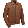 thumbnail image 1 of First Mfg Co - Moto Bomber - Mens Motorcycle Biker Jacket - Leather - Brown - Large, 1 of 5