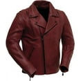 thumbnail image 1 of First Mfg Co - Night Rider - Men's Motorcycle Biker Riding Oxblood Leather Jacket - Medium - Action Back Armor Pockets Gussets Grommets Vented, 1 of 3