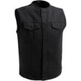 thumbnail image 1 of First Mfg Co - No Limit - Men's Motorcycle Biker Riding Black Twill Vest - Small, 1 of 4