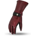thumbnail image 1 of First Mfg Co - Phenom - Men's Motorcycle Biker Riding Black Oxblood Leather Gloves - Medium - Touch Screen Support Windproof, 1 of 4
