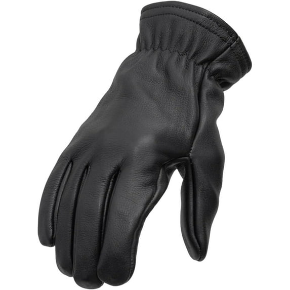 First Mfg Co - Pursuit - Men's Motorcycle Biker Riding Black Leather Gloves - 5X Large - Kevlar Reinforcements