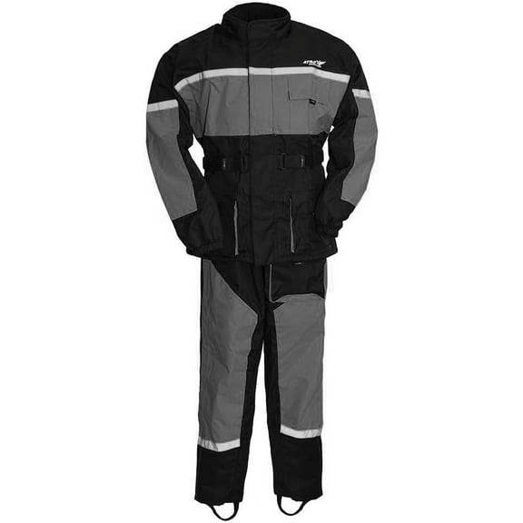 First Mfg Co - Rain Suit - Men's Motorcycle Biker Riding Ripstop Rain Suit - Large