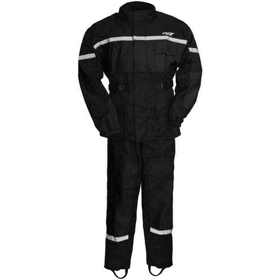 First Mfg Co - Rain Suit - Men's Motorcycle Biker Riding Ripstop Rain Suit - Large