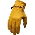 thumbnail image 1 of First Mfg Co - Ranch - Men's Motorcycle Biker Riding Gloves - Leather - Yellow - Small, 1 of 3