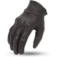 thumbnail image 1 of First Mfg Co - Razer - Men's Motorcycle Biker Riding Black Leather Gloves - Small - Adjustable Strap Knuckle Protection Padded Palm Perforated Leather, 1 of 2