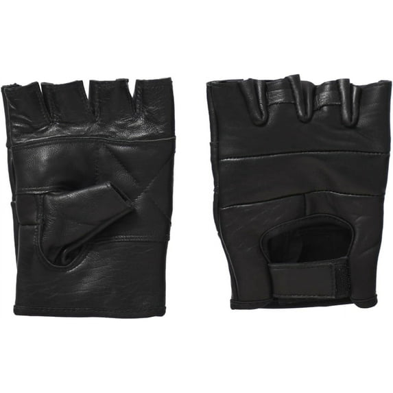 First Mfg Co - Roadster - Men's Motorcycle Biker Riding Black Leather Gloves - Extra Large - Lightweight