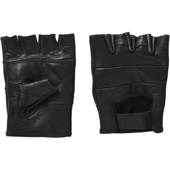 First Mfg Co - Roadster - Men's Motorcycle Biker Riding Black Leather Gloves - Large - Lightweight