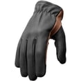 thumbnail image 1 of First Mfg Co - Roper - Men's Motorcycle Biker Riding Leather Gloves Black Brown, 1 of 1