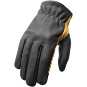 First Mfg Co - Roper - Mens Motorcycle Biker Riding Leather Gloves Black Gold