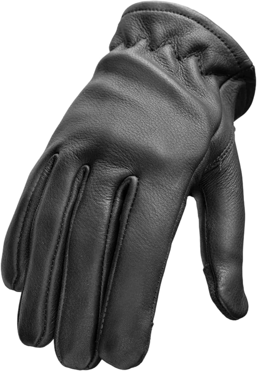 First Mfg Co - Roper - Women's Motorcycle Biker Riding Leather Gloves - Black - Large