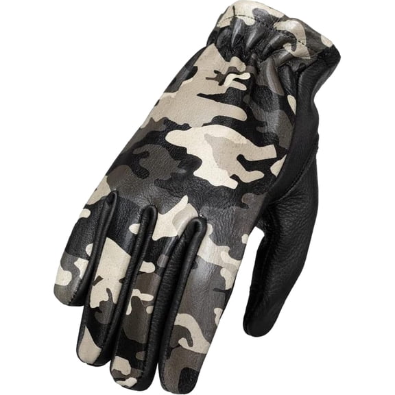 First Mfg Co - Roper - Women's Motorcycle Biker Riding Leather Gloves - Camouflage - 3X Large