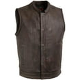 thumbnail image 1 of First Mfg Co - Top Rocker - Men's Motorcycle Biker Riding Copper Leather Vest - Large, 1 of 3