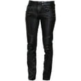 thumbnail image 1 of First Mfg Co - Vixen - Women's Motorcycle Biker Riding Black Leather Pants - Size 24 - Stretch Panel Above The Knee, 1 of 1