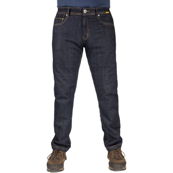 First Mfg Co - York - Men's Motorcycle Biker Riding Blue Denim Pants - Size 47 x 34 - Armor Pockets