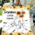 thumbnail image 1 of First Mom Now Grandma Birth Flowers Blanket, Personalized, Mom Grandma Blanket Gift for Mom Gift for Grandma, Mom Blanket, Grandma Blanket A Blankets, 1 of 5