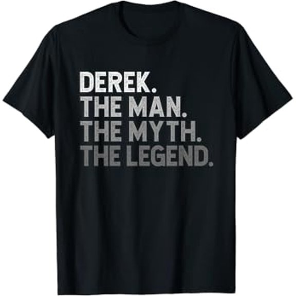 First Name Derek The Myth Legend Personalized T-Shirt
