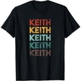 thumbnail image 1 of First Name Keith Retro 80s Style T-Shirt, 1 of 3