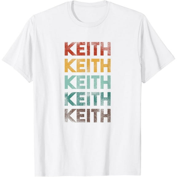 First Name Keith retro 80s style T-Shirt