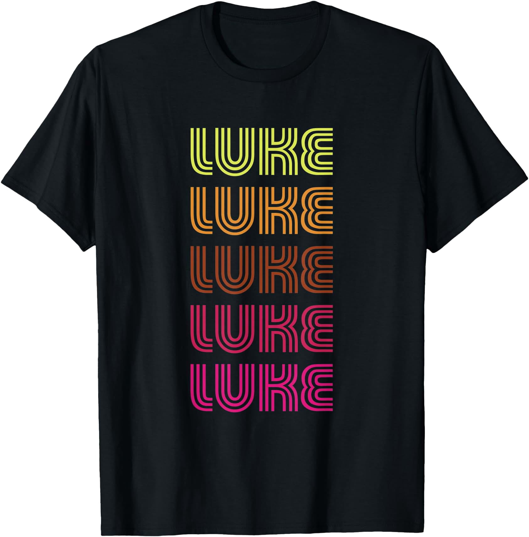 First Name Luke Funky Retro Disco Design T-Shirt - Walmart.com