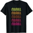 thumbnail image 1 of First Name Niall Funky Retro Vintage Disco Design T-Shirt, 1 of 3