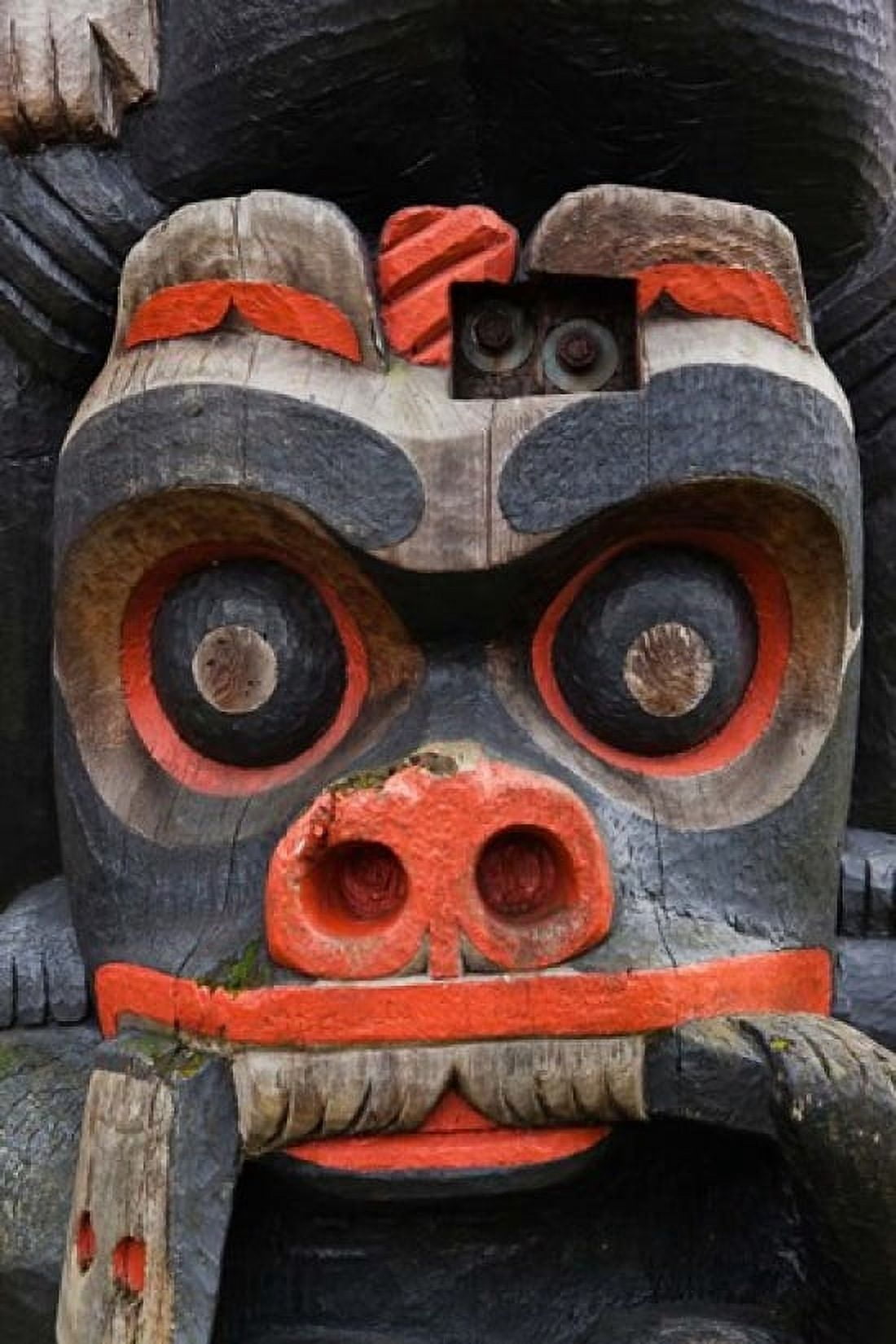 First Nation Totem Pole Thunderbird Park Victoria Vancouver British Columbia Canada Canvas Art - Walter Bibikow DanitaDelimont (19 x 29)