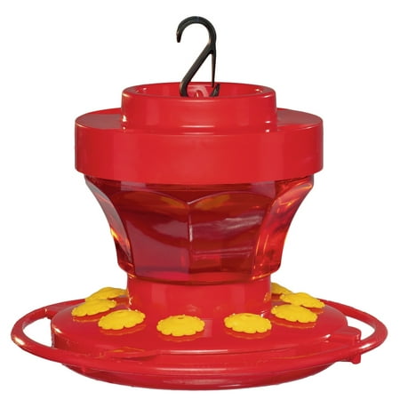 First Nature Hummingbird Flower Feeder 16 oz. Red