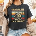 thumbnail image 1 of First Of All I'M A Delight Angry Opossum Lover Shirt, Cute, Self Love Shirt, Sarcasm Shirt Unisex S-5XL Hot Trending Shirt, Vintage Birthday Gift, 1 of 2