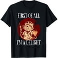 thumbnail image 1 of First Of All I'm A Delight Raccoon Nurse Vintage T-Shirt Tee, 1 of 4