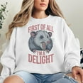thumbnail image 1 of First Of All I'm A Delight Shirt, Angry Cat Lover Gift Shirt, Cute Funny Retro Animal Cat Shirt, Sarcasm Women Gift, 1 of 3