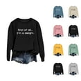thumbnail image 1 of First Of All I'm A Delight Sweatshirts for Women 2025 Long Sleeve Crewneck Funny Sarcastic Sweatshirt Pullover Tops, 1 of 5