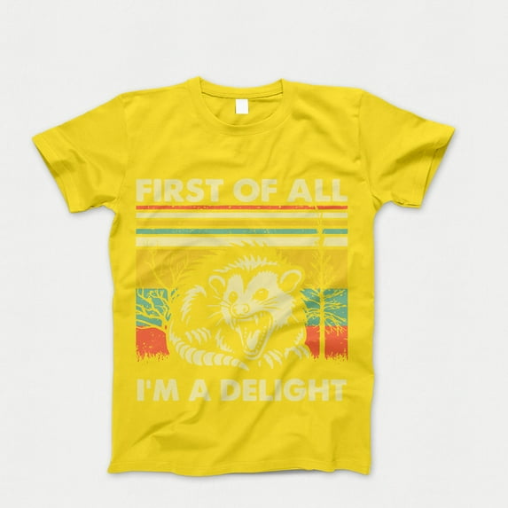First Of All I'm A Delight T-shirts, Funny Opossum Shirt, Possum Lover Gift, Angry Possum TShirt, Opossum Tee, Opossum Lover, Gift for Him Her