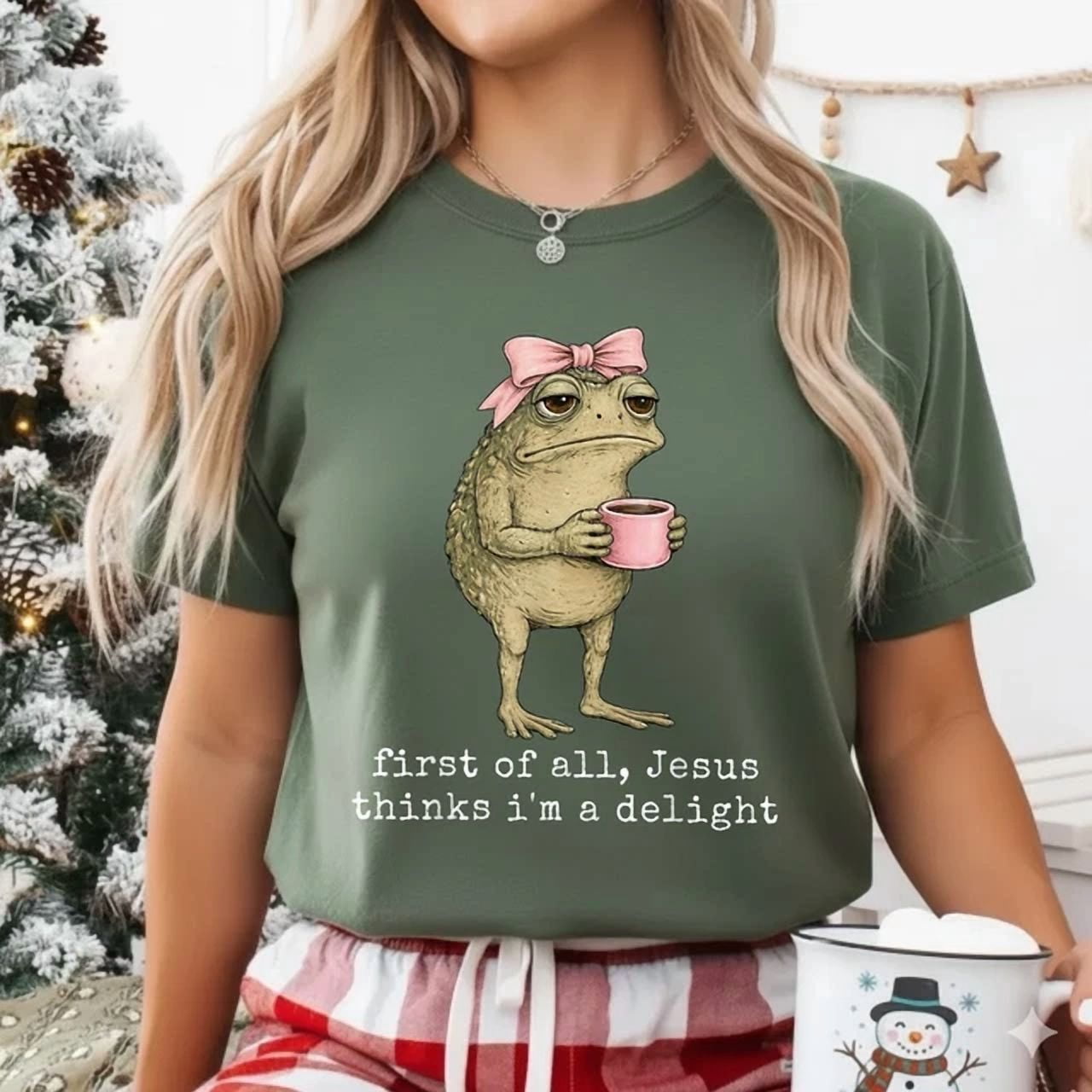 Jesus Frog First Of All Jesus Thinks I'm A Delight Frog Creative Theme Suited To ...