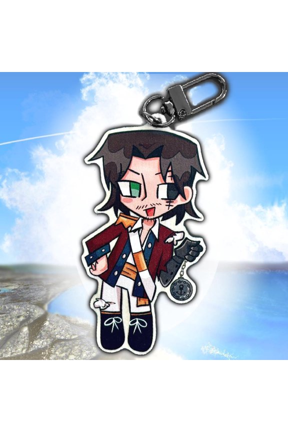 First Officer - Gothic Survival Game Wooden Single Sided Keychain - Gothic Survival Game