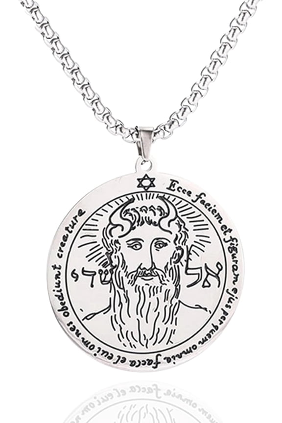 First Pentacle Of Venus Necklace For Men Key Of Solomon Protection Talisman For Power Stainless Steel Jupiter Solomon Amulet Jewelry Gift, Stainless Steel, No Gemstone