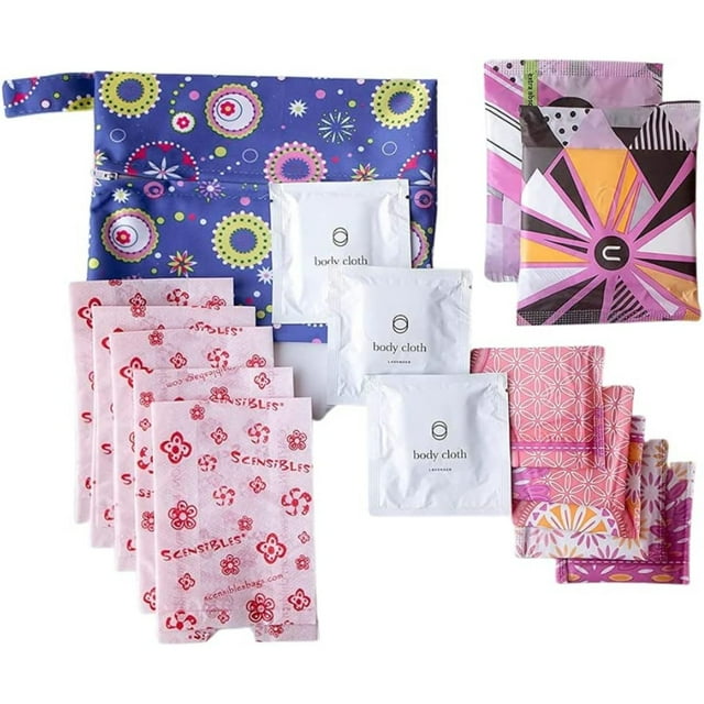 First Period Kit for Girls 1012 for School Sanitary Pads, Wipes