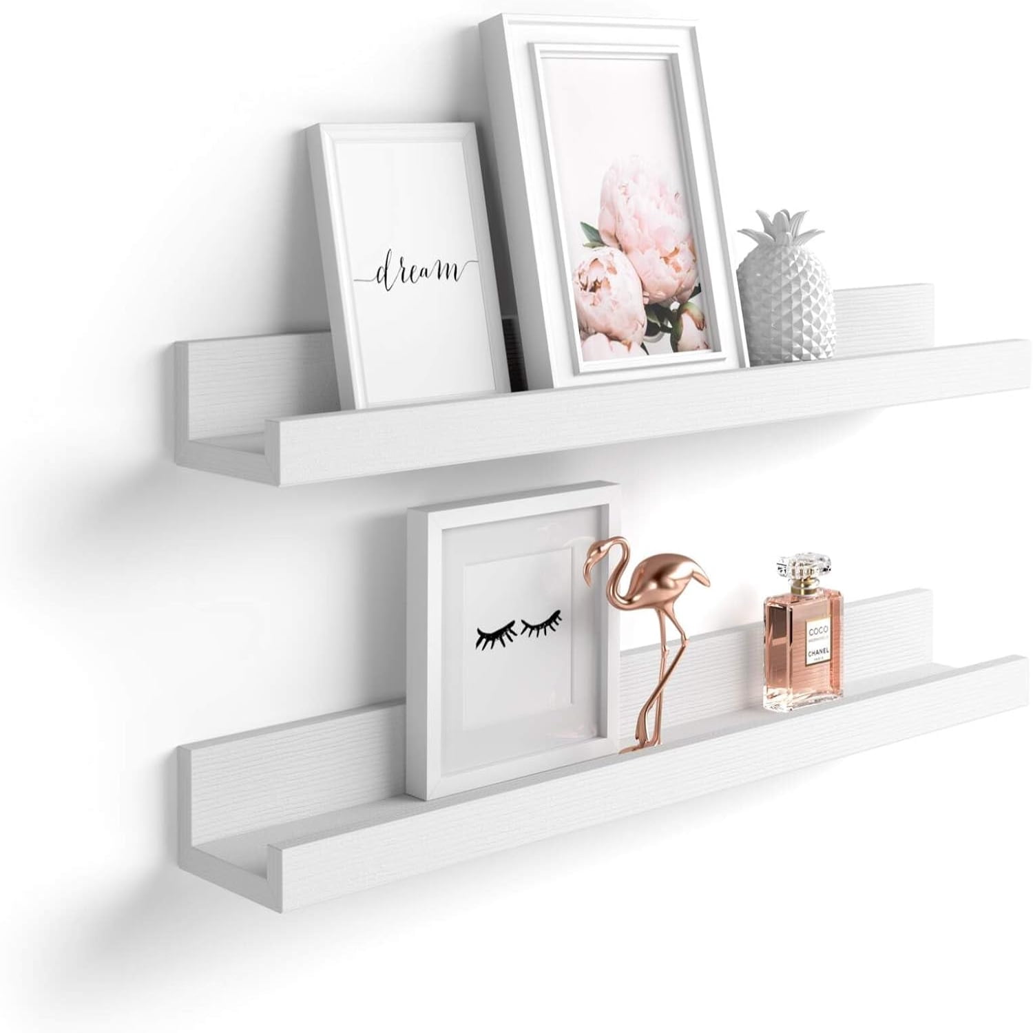 First Picture Shelves 23.62 in Oak 23.6 "x5.1 x3.1 LaminateFinished