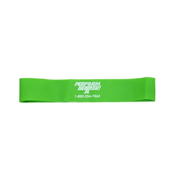 Perform Better Mini Exercise Bands 10 PCS Green Medium Resistance 9" x 2"