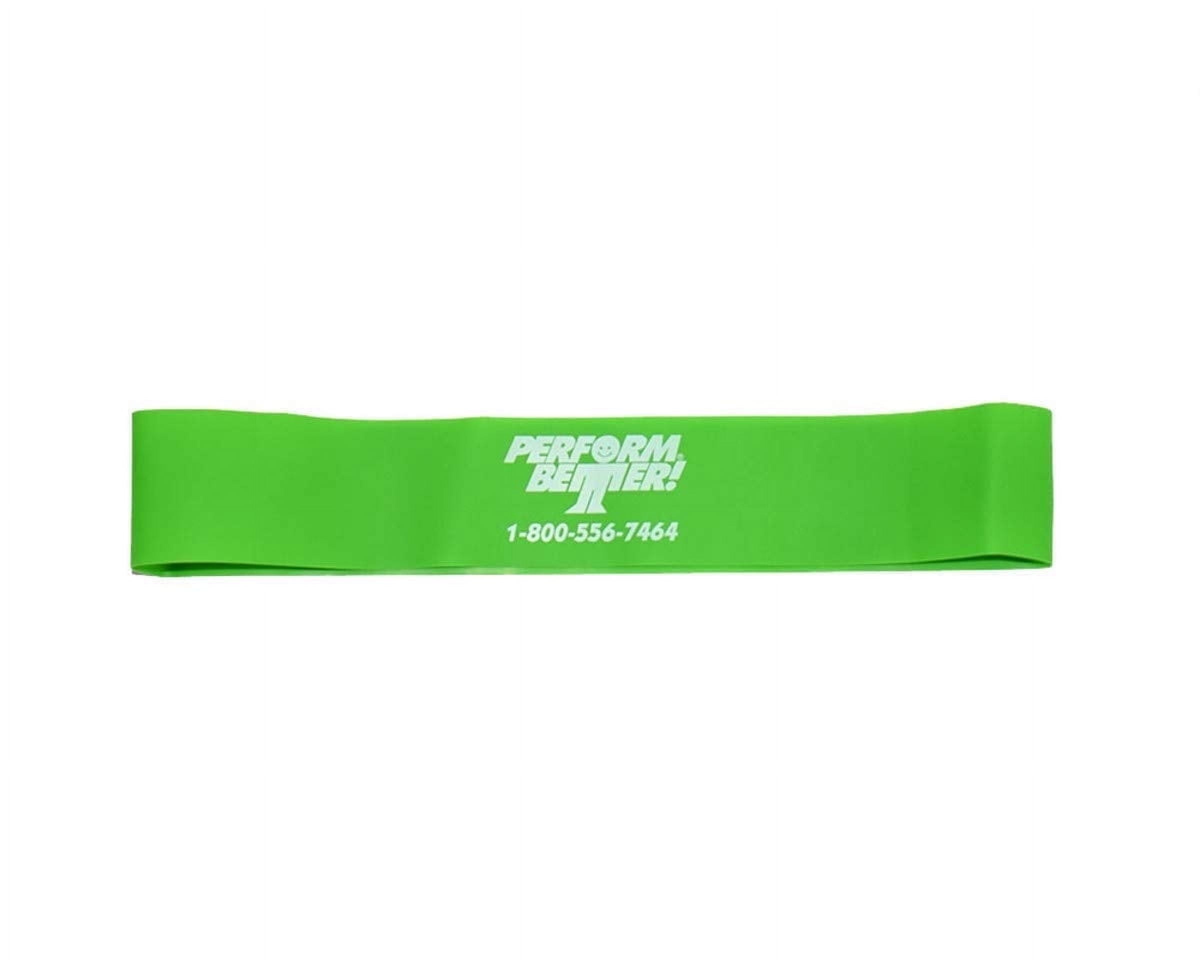 Perform Better Mini Exercise Bands 10 PCS Green Medium Resistance 9" x 2"