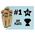 thumbnail image 1 of First Place Trophy Award Number One #1 Rubber Stamp Set for Scrapbooking Crafting Stamping - Large 1-1/4 Inch, 1 of 7